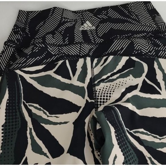 Adidas Leggings M High Rise 7/8 Believe This Green Black Mesh - Picture 8 of 15